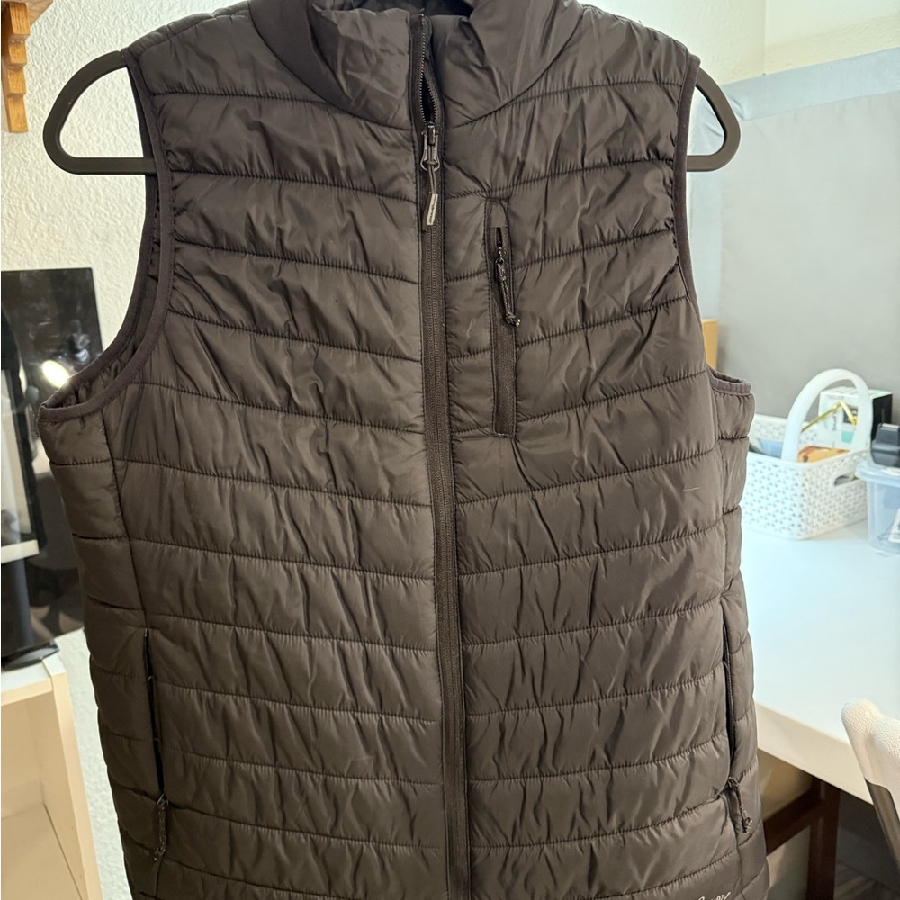 Eddie Bauer Black Quilted Insulated Puffer Vest | Women’s Medium | Zip Pockets